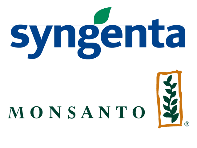 (Logos courtesy of Monsanto and Syngenta)